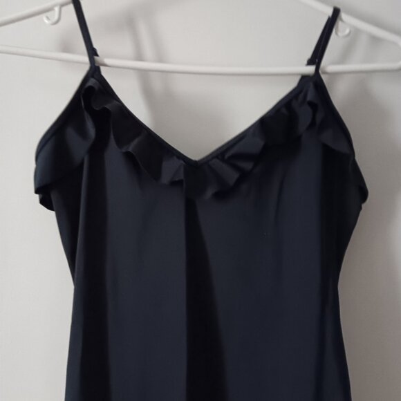 New WILFRED Black V Neck Ruffle SPADA Bodysuit XS - Picture 2 of 4